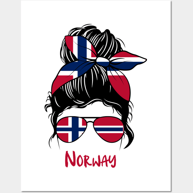 Norway girl, Norway Flag, Norway gift heritage,   Norwegian girlfriend, Wall Art by JayD World